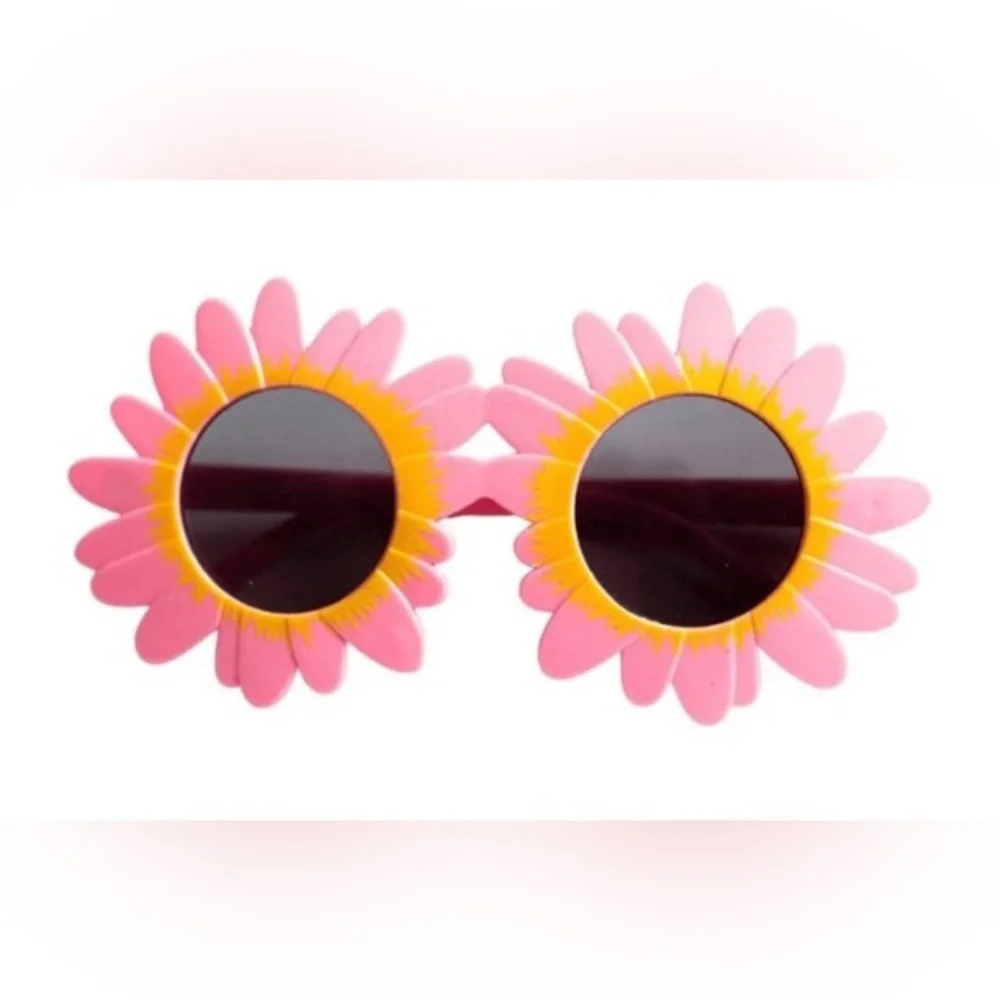 Pink sunflower‎ rave festival tinted lenses Sunglasses new